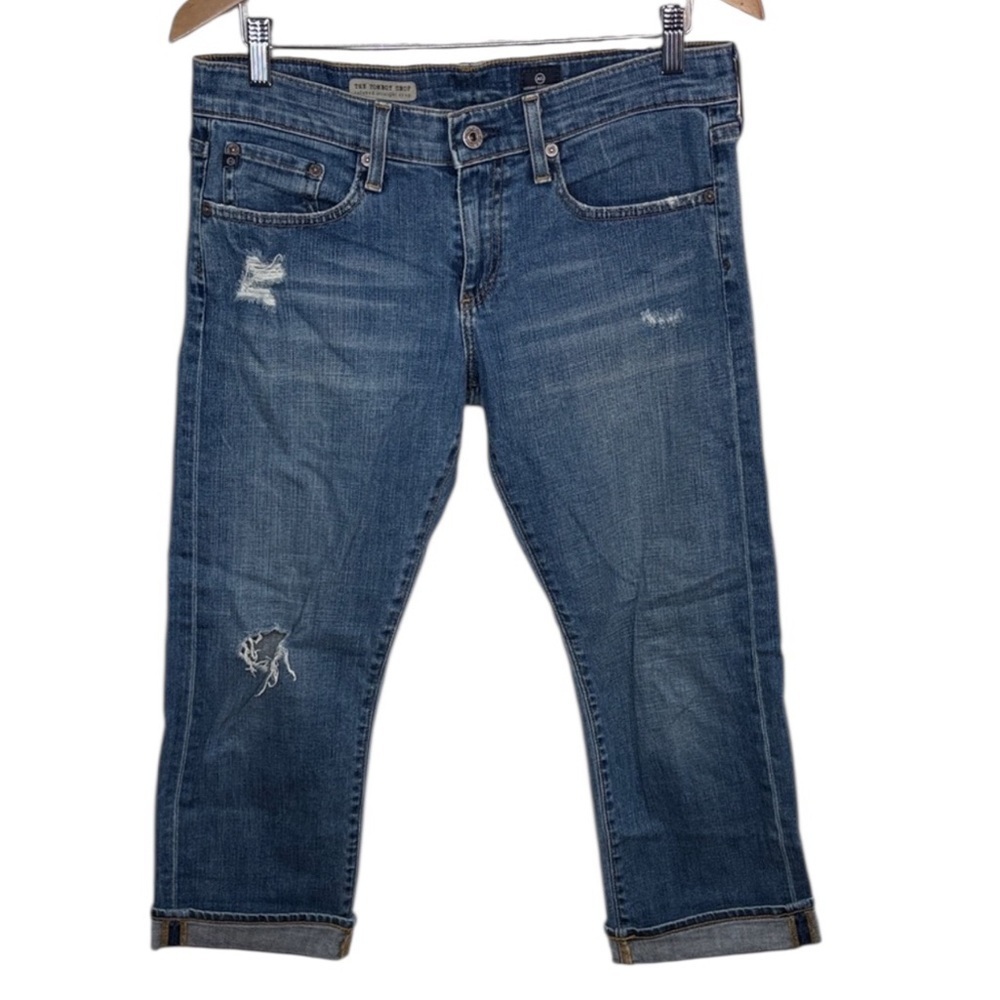 AG Adriano Goldschmied The Tomboy Crop Relaxed Straight Crop Jeans Size 29